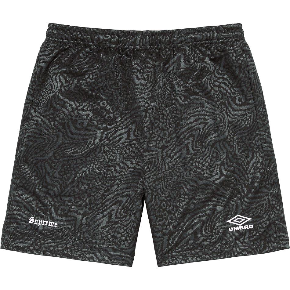 Bermudas Supreme Jacquard Animal Print Soccer Negros | MX230PQ