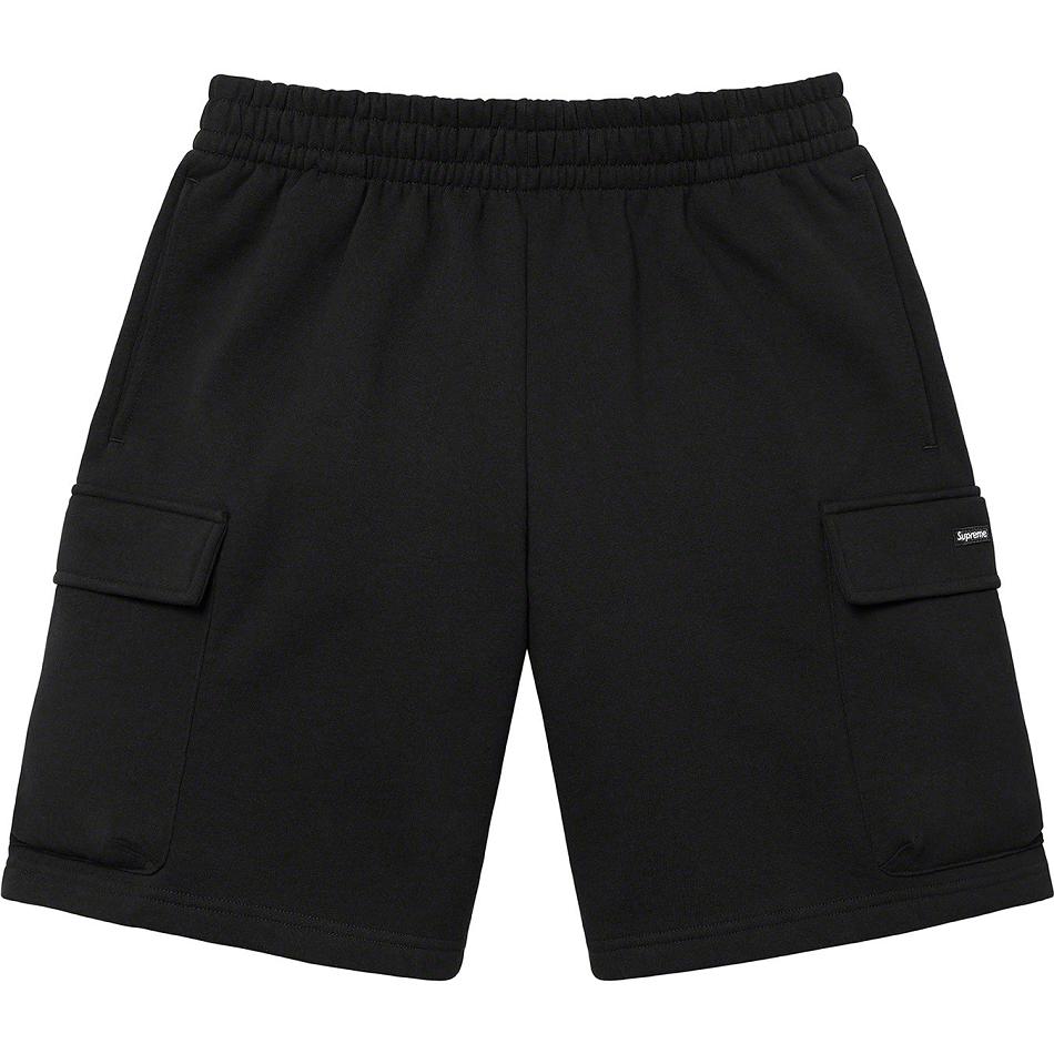 Bermudas Supreme Small Box Baggy Cargo Sweat Negros | MX222WY