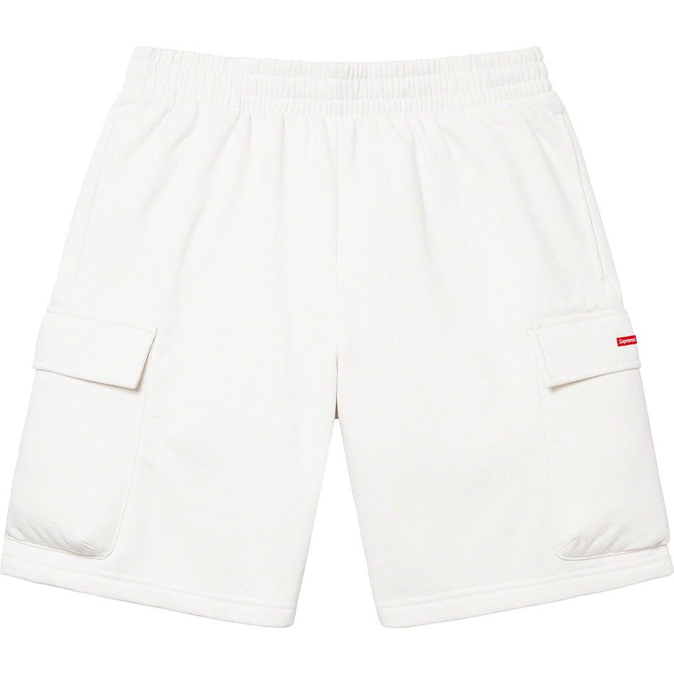 Bermudas Supreme Small Box Baggy Cargo Sweat Blancos | MX223EX