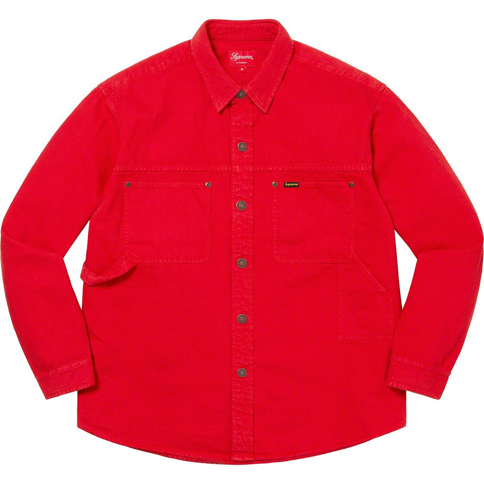 Camisas Supreme Denim Painter Rojos | MX203OR