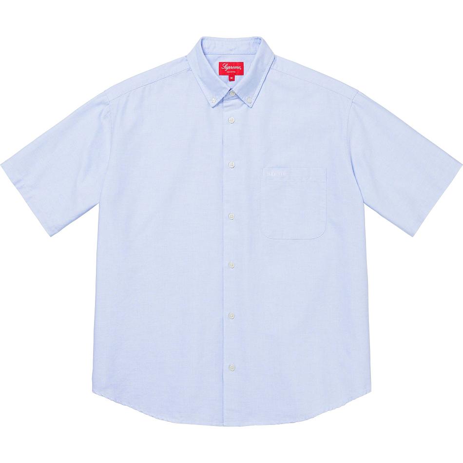 Camisas Supreme Loose Fit S/S Oxford Blancos Azules | MX210HK