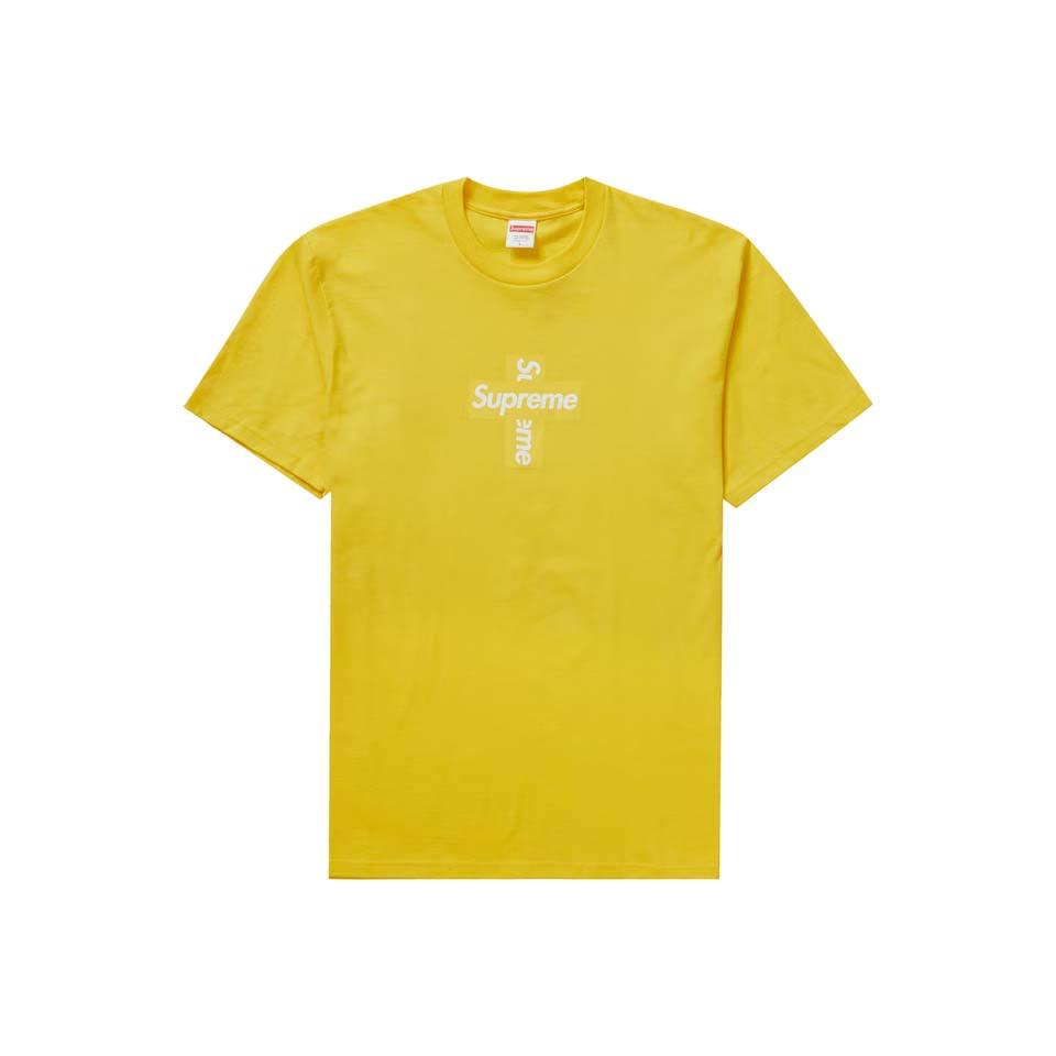 Camiseta Supreme Cross Box Logo Amarillos | MX390FM