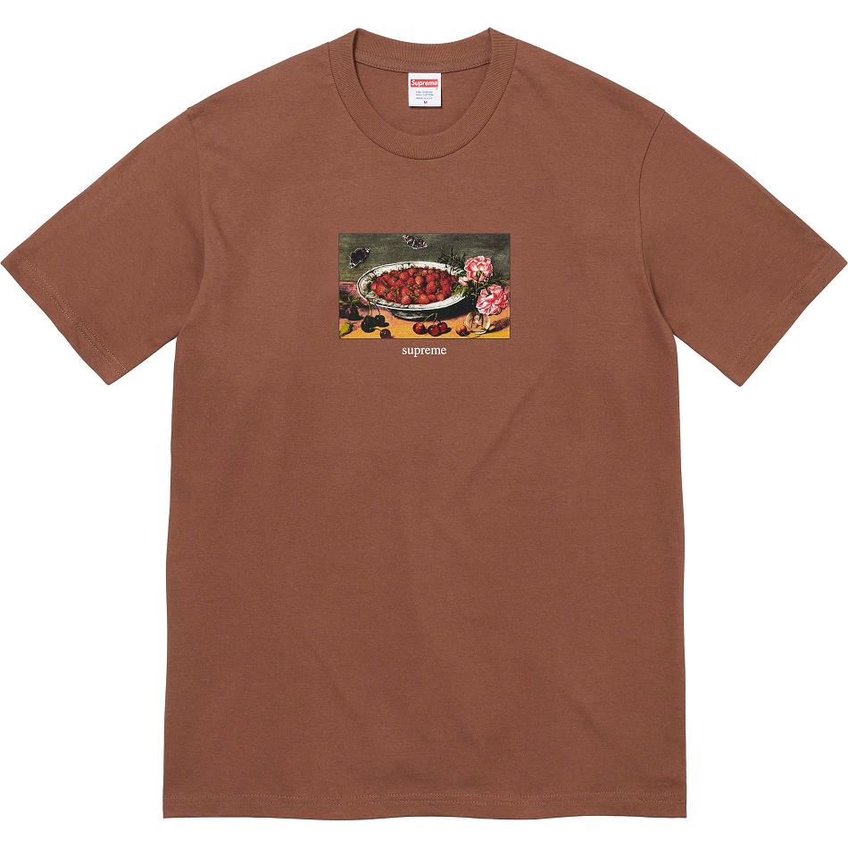 Camiseta Supreme Strawberries Tee Marrom | MX340HK