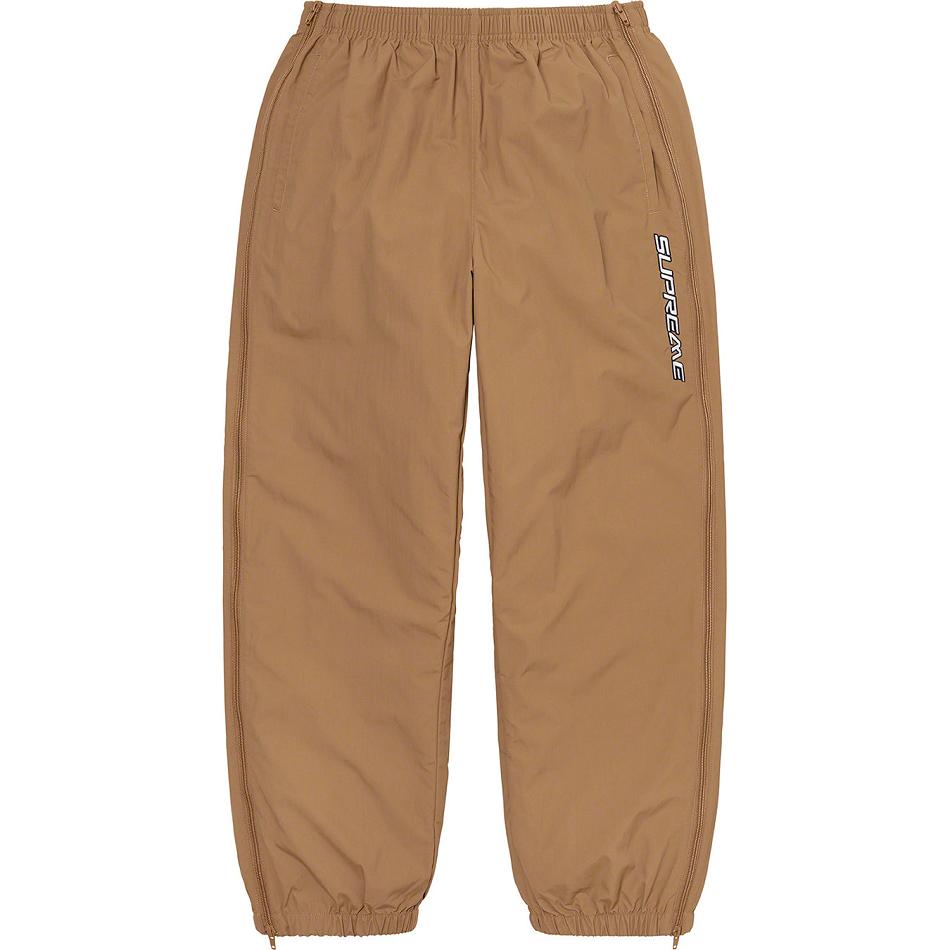 Pantalones Supreme Full Zip Baggy Warm Up Pant Marrom | MX158HK