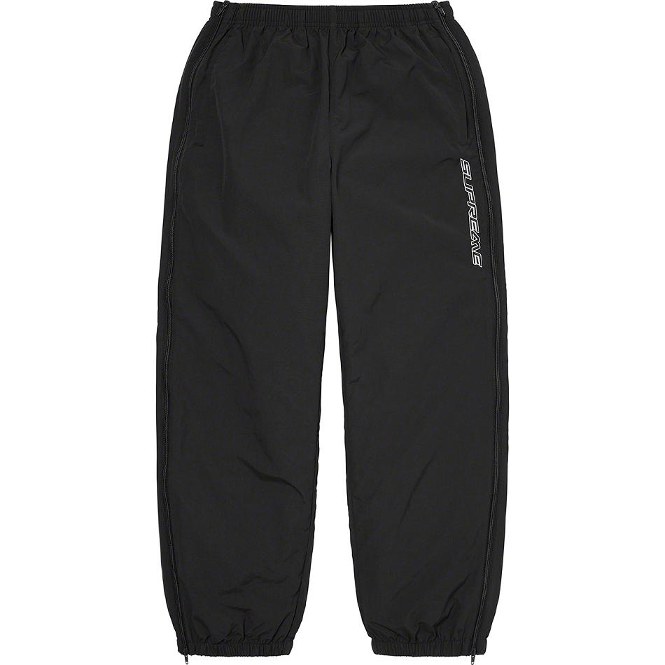 Pantalones Supreme Full Zip Baggy Warm Up Pant Negros | MX159JJ