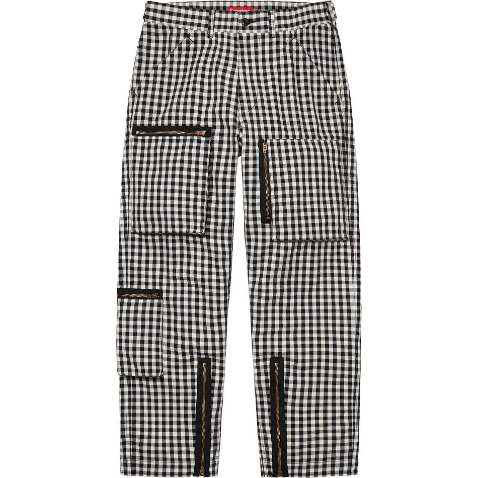 Pantalones Supreme Gingham Flight Pant Negros | MX199TV