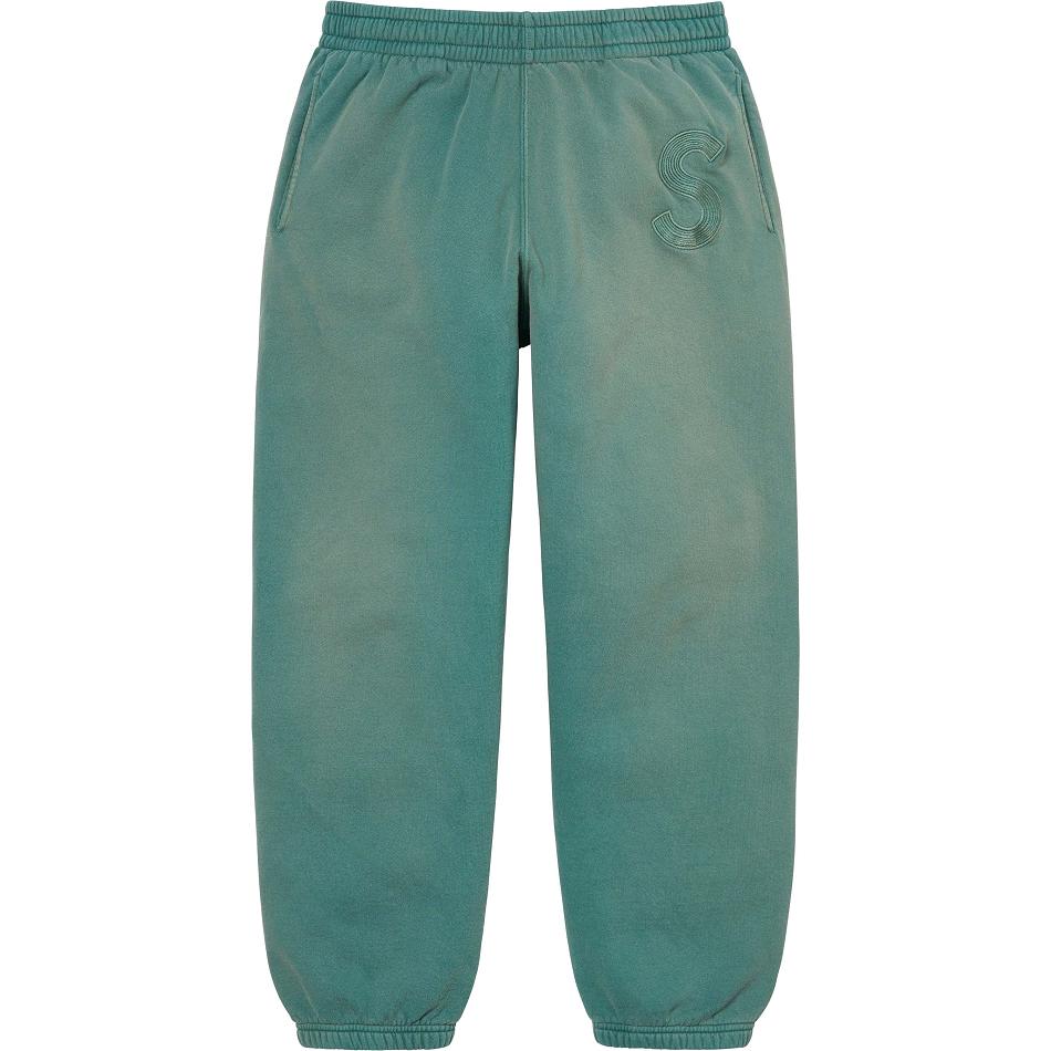 Pantalones Supreme Overdyed S Logo Sweatpant Aqua | MX187LH