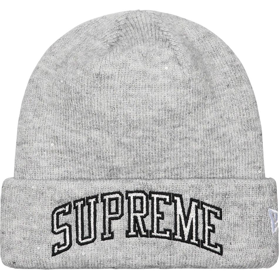 Sombreros Supreme New Era® Metallic Arc Beanie Grises | MX443GL