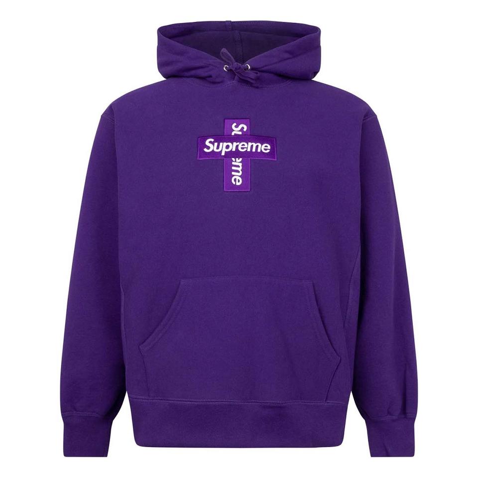 Sudadera Con Capucha Supreme Cross Box Logo Morados | MX106HK