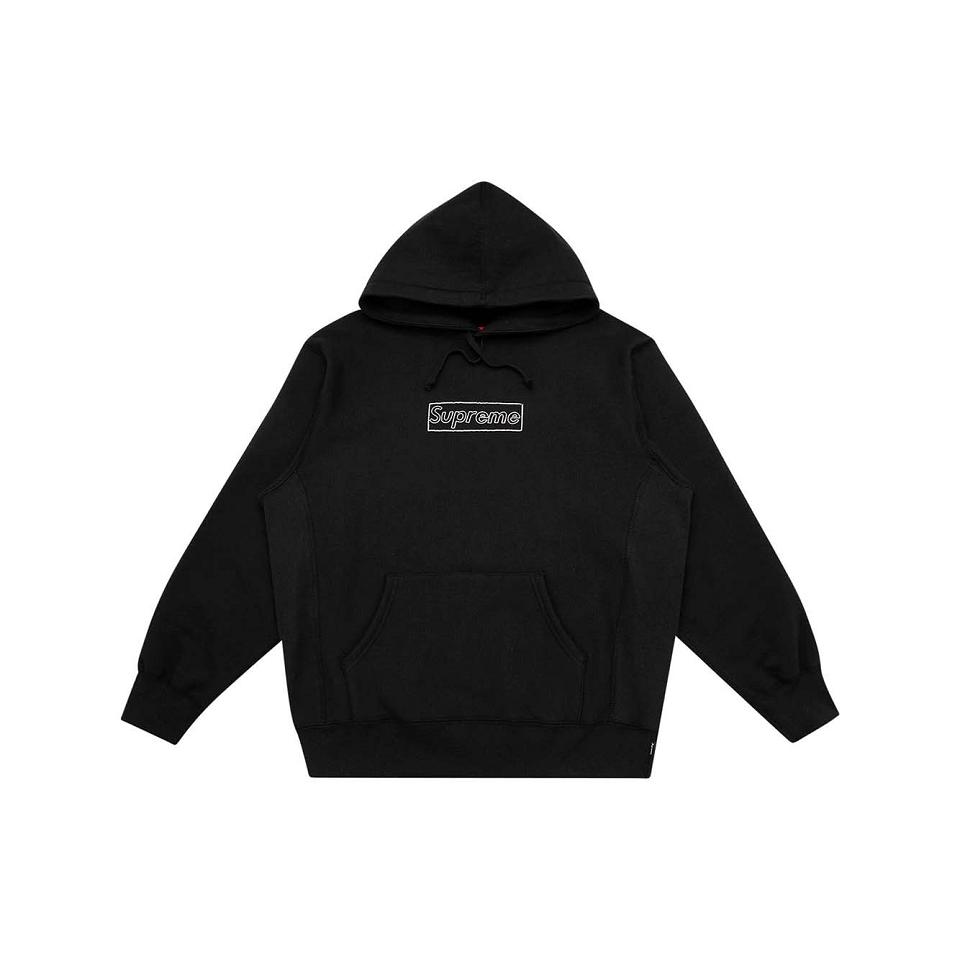 Sudadera Con Capucha Supreme Kaws Chalk Logo Negros | MX113VD