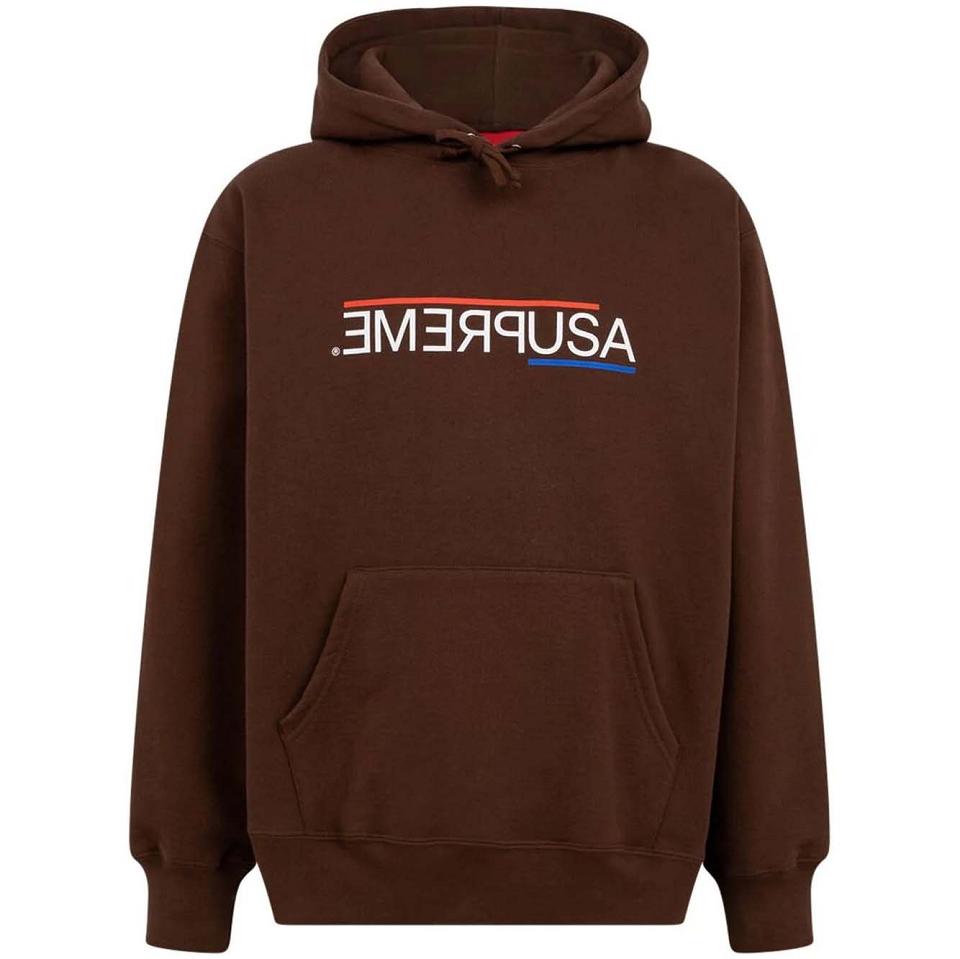 Sudadera Con Capucha Supreme USA Marrom | MX129DN