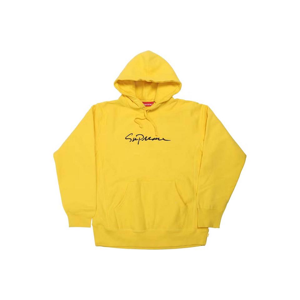 Sudaderas Supreme Classic Script Encapuchado Amarillos | MX322BC