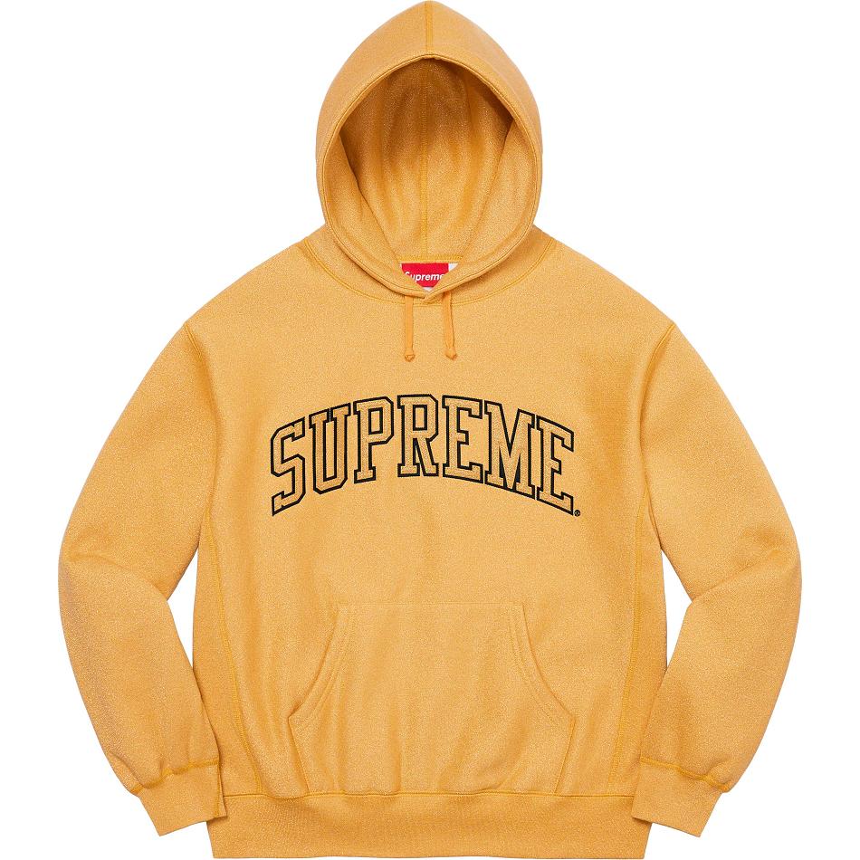 Sudaderas Supreme Glitter Arc Encapuchado Dorados | MX294CE