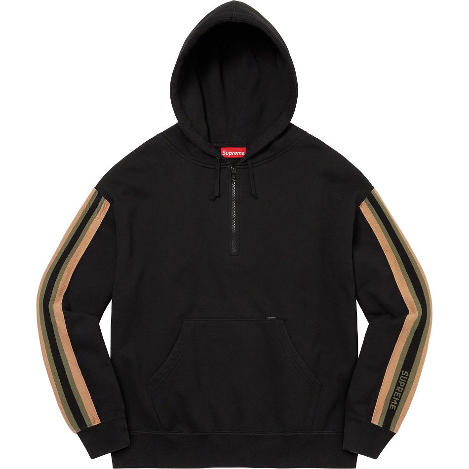 Sudaderas Supreme Half Zip Encapuchado Negros | MX298MA