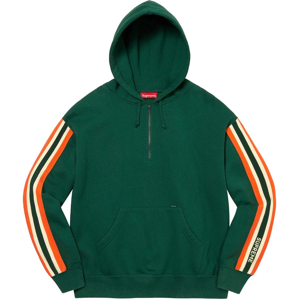 Sudaderas Supreme Half Zip Encapuchado Verdes | MX300WY