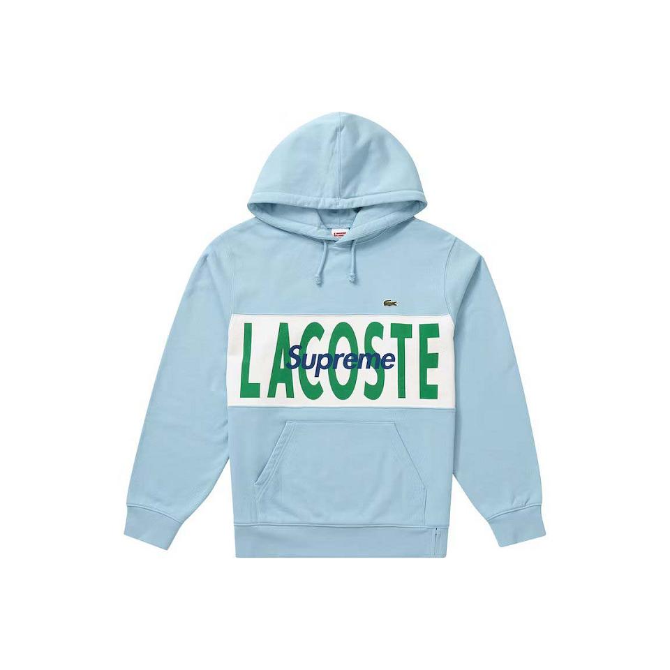 Sudaderas Supreme LACOSTE Logo Panel Encapuchado Azules | MX326WY