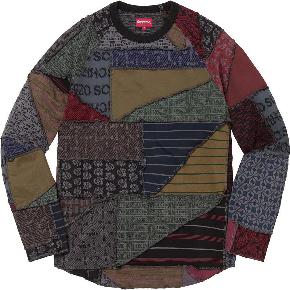 Suéteres Supreme Patchwork Jacquard L/S Top Negros Multicolor | MX266ZG