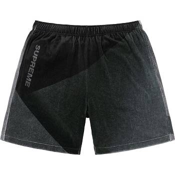 Bermudas Supreme Geo Velour Negros | MX228IS