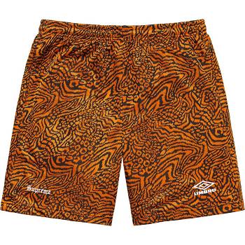 Bermudas Supreme Jacquard Animal Print Soccer Naranjas | MX232SO