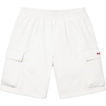 Bermudas Supreme Small Box Baggy Cargo Sweat Blancos | MX223EX