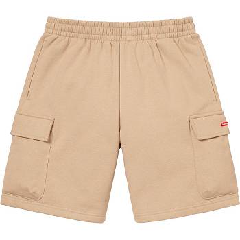 Bermudas Supreme Small Box Baggy Cargo Sweat Marrom | MX225TV