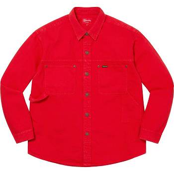 Camisas Supreme Denim Painter Rojos | MX203OR