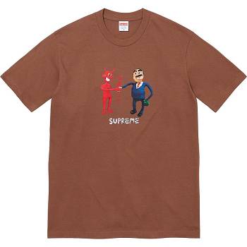 Camiseta Supreme Business Tee Marrom | MX376MA