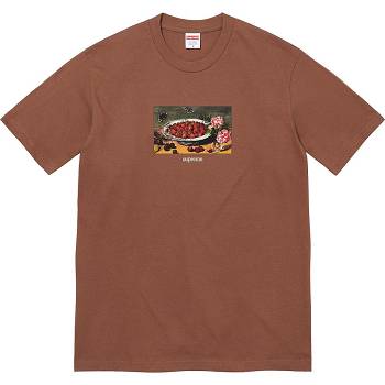 Camiseta Supreme Strawberries Tee Marrom | MX340HK