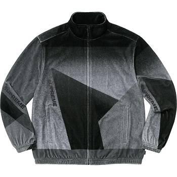 Chaquetas Supreme Geo Velour Pista Negros | MX141NB