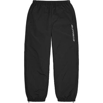 Pantalones Supreme Full Zip Baggy Warm Up Pant Negros | MX159JJ