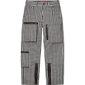 Pantalones Supreme Gingham Flight Pant Negros | MX199TV