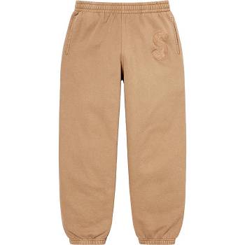 Pantalones Supreme Overdyed S Logo Sweatpant Marrom | MX186KI