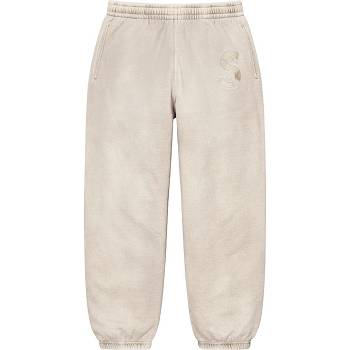 Pantalones Supreme Overdyed S Logo Sweatpant Beige | MX189XF