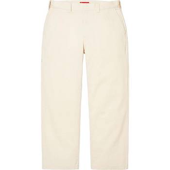 Pantalones Supreme Trabajo Pant Blancos | MX169QZ