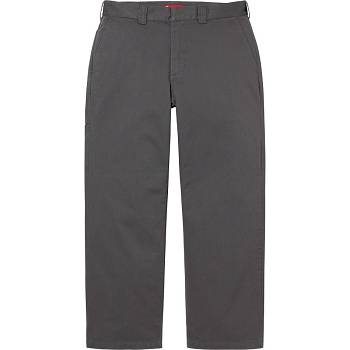 Pantalones Supreme Trabajo Pant Grises | MX172RW