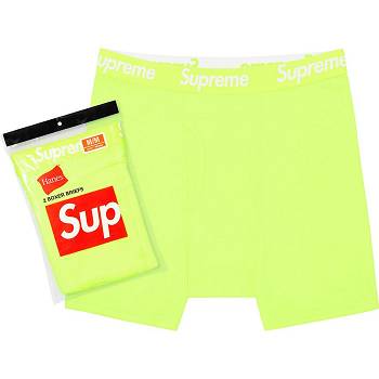 Ropa Interior Supreme Hanes® Boxer Briefs (2 Pack) Verdes | MX491AP