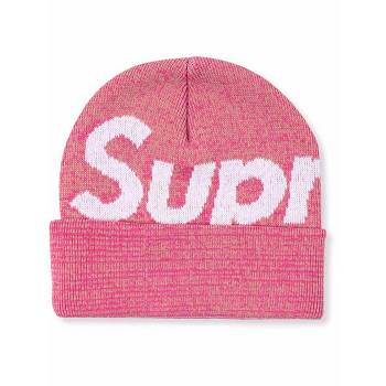 Sombreros Supreme Big Logo Beanie Rosas | MX479NB