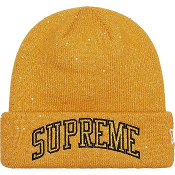 Sombreros Supreme New Era® Metallic Arc Beanie Dorados | MX444HK