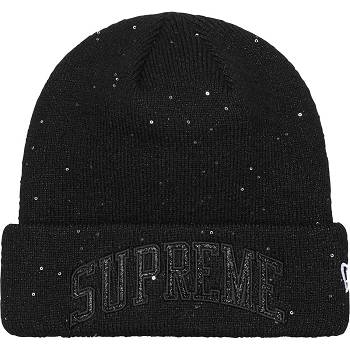 Sombreros Supreme New Era® Metallic Arc Beanie Negros | MX445JJ