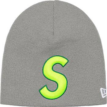 Sombreros Supreme New Era® S Logo Beanie Grises | MX440SO