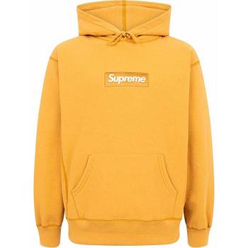 Sudadera Con Capucha Supreme Box Logo Amarillos | MX103DN