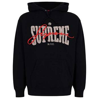 Sudadera Con Capucha Supreme Embroide Chenilles Negros | MX108KI