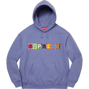 Sudaderas Supreme Beaded Encapuchado Morados | MX317LH