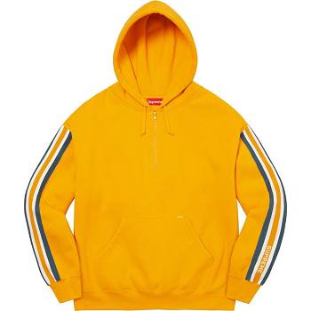 Sudaderas Supreme Half Zip Encapuchado Dorados | MX297NB