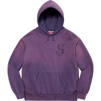 Sudaderas Supreme Overdyed S Logo Encapuchado Morados | MX315JJ