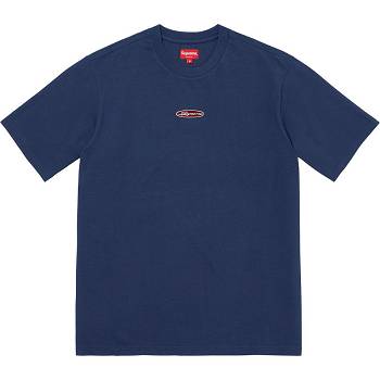 Suéteres Supreme Oval Logo S/S Top Azul Marino | MX253UT