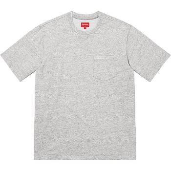 Suéteres Supreme S/S Pocket Tee Grises | MX272MA