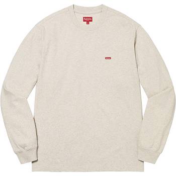 Suéteres Supreme Small Box L/S Tee Beige | MX248WY