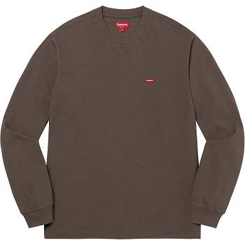 Suéteres Supreme Small Box L/S Tee Marrom | MX250RW